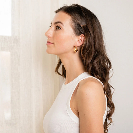 Stainless Steel Geometric Hoop Earrings Collection